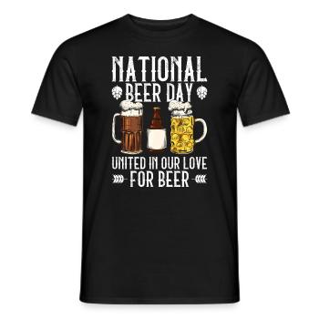 Bier Tag Tag des Bieres Bierliebhaber Biertrinker - Männer T-Shirt - Schwarz - Vorne - AI Model Male 178 light (178cm)