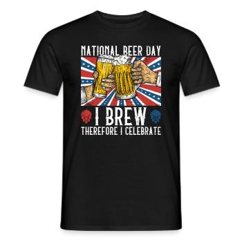 Bier Tag Tag des Bieres Bierliebhaber Biertrinker - Männer T-Shirt - Schwarz - Vorne - AI Model Male 178 light (178cm)