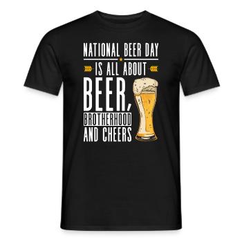 Bier Tag Tag des Bieres Bierliebhaber Biertrinker - Männer T-Shirt - Schwarz - Vorne - AI Model Male 178 light (178cm)