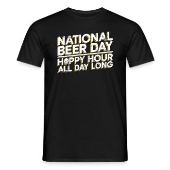 Bier Tag Tag des Bieres Bierliebhaber Biertrinker - Männer T-Shirt - Schwarz - Vorne - AI Model Male 178 light (178cm)