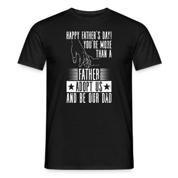 Cadeau d’adoption de belle-père pour la fête des pères - T-shirt homme - noir - Devant - AI Model Male 178 light (178cm)