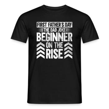 Erster Vatertag Papa Erstes Mal Papa Geschenk - Männer T-Shirt - Schwarz - Vorne - AI Model Male 178 light (178cm)