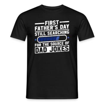 First Father's Day Dad First Time Dad Gift - Men's T-Shirt - black - Front - AI Model Male 178 light (178cm)