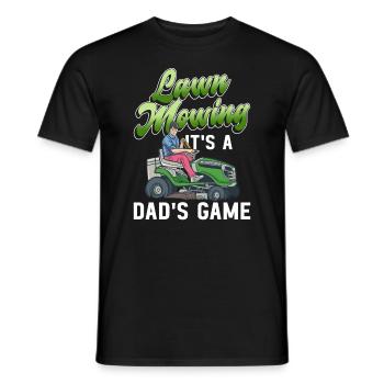 Lawn Mowing Funny Dad Father's Day Lawn Mower Lawn - Men's T-Shirt - black - Front - AI Model Male 178 light (178cm)