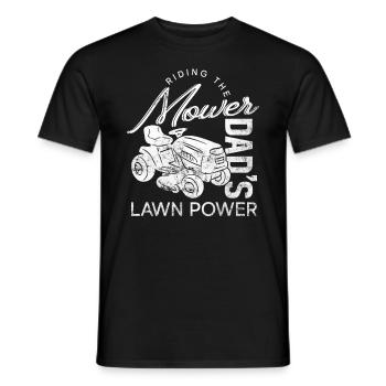 Tonte de pelouse Drôle de papa Fête des pères Tondeuse à gazon Pelouse - T-shirt homme - noir - Devant - AI Model Male 178 light (178cm)