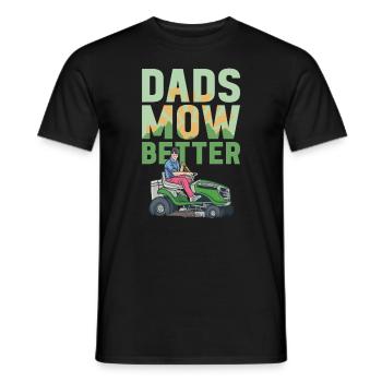 Lawn Mowing Funny Dad Father's Day Lawn Mower Lawn - Men's T-Shirt - black - Front - AI Model Male 178 light (178cm)