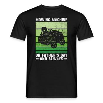 Lawn Mowing Funny Dad Father's Day Lawn Mower Lawn - Men's T-Shirt - black - Front - AI Model Male 178 light (178cm)