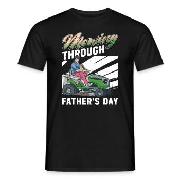 Tonte de pelouse Drôle de papa Fête des pères Tondeuse à gazon Pelouse - T-shirt homme - noir - Devant - AI Model Male 178 light (178cm)