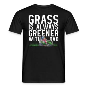 Tonte de pelouse Drôle de papa Fête des pères Tondeuse à gazon Pelouse - T-shirt homme - noir - Devant - AI Model Male 178 light (178cm)