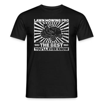 Tonte de pelouse Drôle de papa Fête des pères Tondeuse à gazon Pelouse - T-shirt homme - noir - Devant - AI Model Male 178 light (178cm)