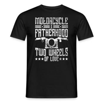 Motorrad Fahrer Biker Papa Lustig Vatertag - Männer T-Shirt - Schwarz - Vorne - AI Model Male 178 light (178cm)