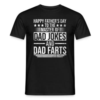 Alles Gute zum Vatertag für den Meister der - Männer T-Shirt - Schwarz - Vorne - AI Model Male 178 light (178cm)