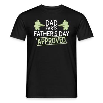 Dad Farts Vatertag Genehmigt - Vatertag Fart - Männer T-Shirt - Schwarz - Vorne - AI Model Male 178 light (178cm)