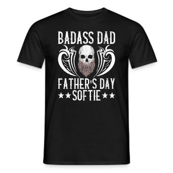 Badass Dad - Father’s Day Softie - Father’s Day Tattoo - T-shirt homme - noir - Devant - AI Model Male 178 light (178cm)