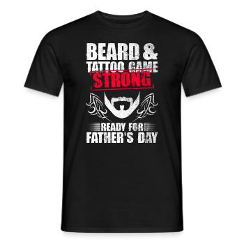 Bart & Tattoo Game Strong - Prêt pour le - T-shirt homme - noir - Devant - AI Model Male 178 light (178cm)