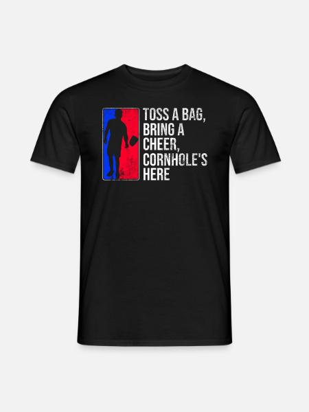 Cornhole Spieler Sackloch - Lustiges Cornhole - Männer T-Shirt - Schwarz