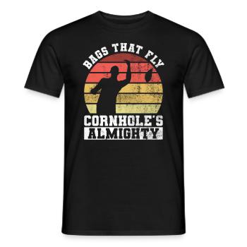 Cornhole Spieler Sackloch - Lustiges Cornhole - Männer T-Shirt - Schwarz - Vorne - AI Model Male 178 light (178cm)