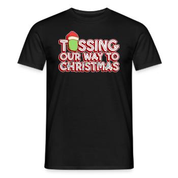Cornhole Spieler Weihnachten - Lustige Cornhole - Männer T-Shirt - Schwarz - Vorne - AI Model Male 178 light (178cm)