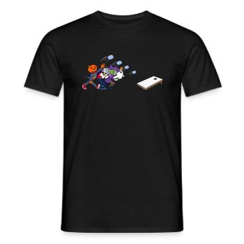 Cornhole Player Halloween - Funny Cornhole - Men's T-Shirt - black - Front - AI Model Male 178 light (178cm)