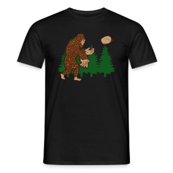 Jouer au Bigfoot Cornhole - Funny Cornhole - T-shirt homme - noir - Devant - AI Model Male 178 light (178cm)