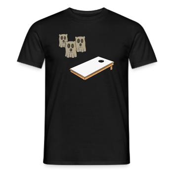 Cornhole Player Halloween - Funny Cornhole - Men's T-Shirt - black - Front - AI Model Male 178 light (178cm)