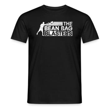 The Bean Bag Blasters - Funny Cornhole Team - Men's T-Shirt - black - Front - AI Model Male 178 light (178cm)