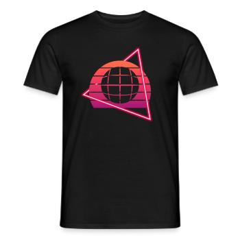 Boccia Ball Retro Sunset - Boccia Ball - Men's T-Shirt - black - Front - AI Model Male 178 light (178cm)