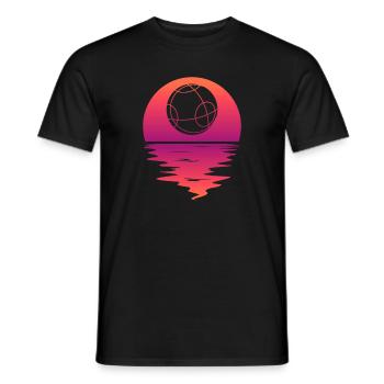 Boccia Ball Retro Sunset - Boccia Ball - Men's T-Shirt - black - Front - AI Model Male 178 light (178cm)