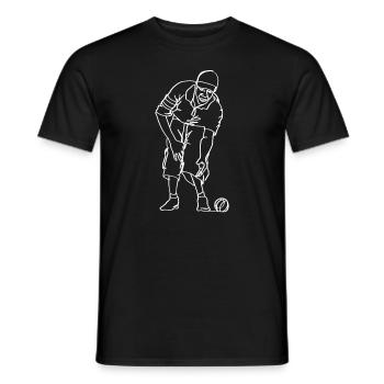 Boccia ball player Oneline Art - Boccia ball - Men's T-Shirt - black - Front - AI Model Male 178 light (178cm)