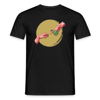 Michelangelos Erschaffung Boccia-Balls - Boccia - Männer T-Shirt - Schwarz - Vorne - AI Model Male 178 light (178cm)