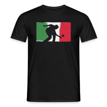 Boccia Player Italian Flag - Boccia Ball - Men's T-Shirt - black - Front - AI Model Male 178 light (178cm)