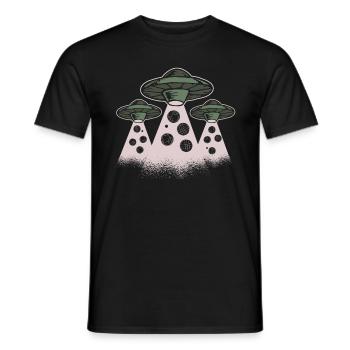 UFOs Boccia balls and Pallino - Boccia ball - Men's T-Shirt - black - Front - AI Model Male 178 light (178cm)