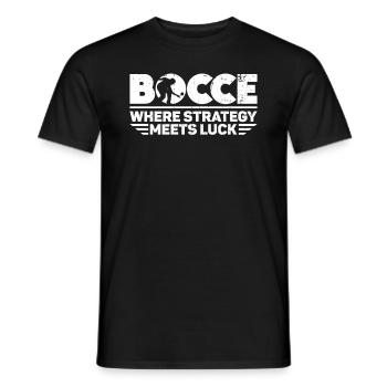 Boccia - Wo Strategie auf Glück trifft - - Männer T-Shirt - Schwarz - Vorne - AI Model Male 178 light (178cm)