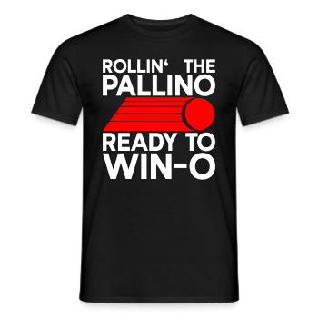 Rollin' The Pallino Ready to Win - Boccia Ball - Men's T-Shirt - black - Front - AI Model Male 178 light (178cm)
