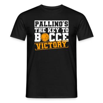 Pallino is the key to Bocce victory - Bocce - Men's T-Shirt - black - Front - AI Model Male 178 light (178cm)
