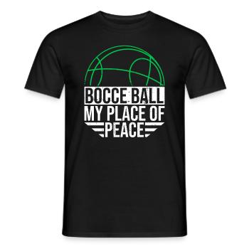 Boccia ball My place of peace - Boccia ball - Men's T-Shirt - black - Front - AI Model Male 178 light (178cm)