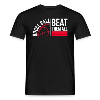 Boccia ball beats them all - Boccia ball - Men's T-Shirt - black - Front - AI Model Male 178 light (178cm)