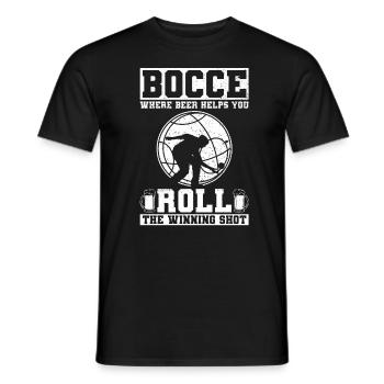 Boccia, wo das Bier dem Sieger hilft - Boccia-Ball - Männer T-Shirt - Schwarz - Vorne - AI Model Male 178 light (178cm)