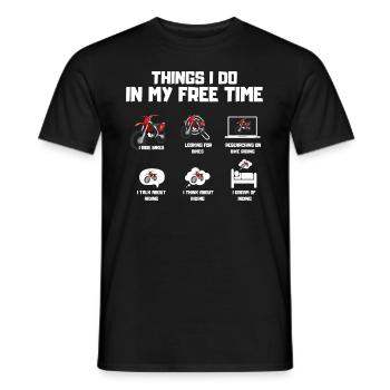 Motorradfreak - Männer T-Shirt - Schwarz - Vorne - AI Model Male 178 light (178cm)