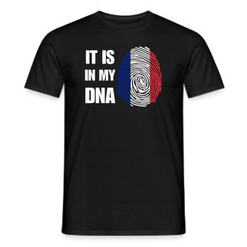Frankreich liegt in meiner DNA - Männer T-Shirt - Schwarz - Vorne - AI Model Male 178 light (178cm)