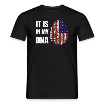 Amerika ist in meiner DNA - Männer T-Shirt - Schwarz - Vorne - AI Model Male 178 light (178cm)