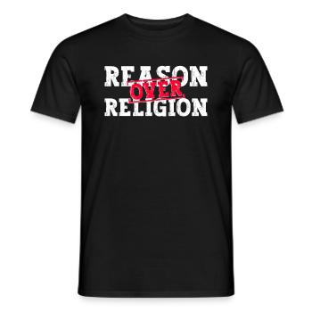 Vernunft statt Religion - Atheist Atheismus - Männer T-Shirt - Schwarz - Vorne - AI Model Male 178 light (178cm)