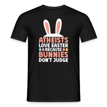 Atheist Easter Anti Religion Anti Church Atheism - Men's T-Shirt - black - Front - AI Model Male 178 light (178cm)