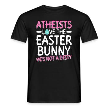 Atheist Easter Anti Religion Anti Church Atheism - Men's T-Shirt - black - Front - AI Model Male 178 light (178cm)