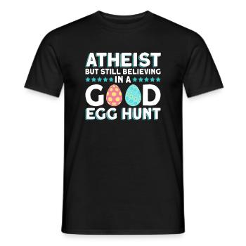 Atheist Easter Anti Religion Anti Church Atheism - Men's T-Shirt - black - Front - AI Model Male 178 light (178cm)