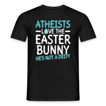 Atheist Easter Anti Religion Anti Church Atheism - Men's T-Shirt - black - Front - AI Model Male 178 light (178cm)