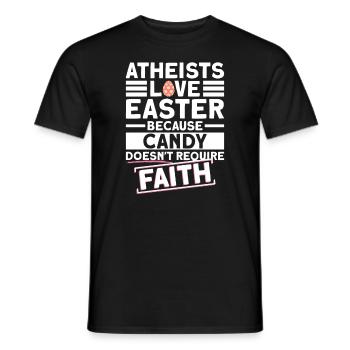 Atheist Easter Anti Religion Anti Church Atheism - Men's T-Shirt - black - Front - AI Model Male 178 light (178cm)