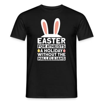 Vacances athées de Pâques sans Hallelujas athées - T-shirt homme - noir - Devant - AI Model Male 178 light (178cm)