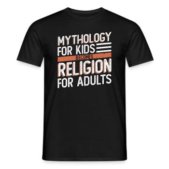 Athéisme athée Anti-Église Anti Religion - T-shirt homme - noir - Devant - AI Model Male 178 light (178cm)