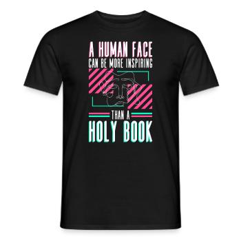 Atheist Atheism Anti Church Anti Religion - Men's T-Shirt - black - Front - AI Model Male 178 light (178cm)